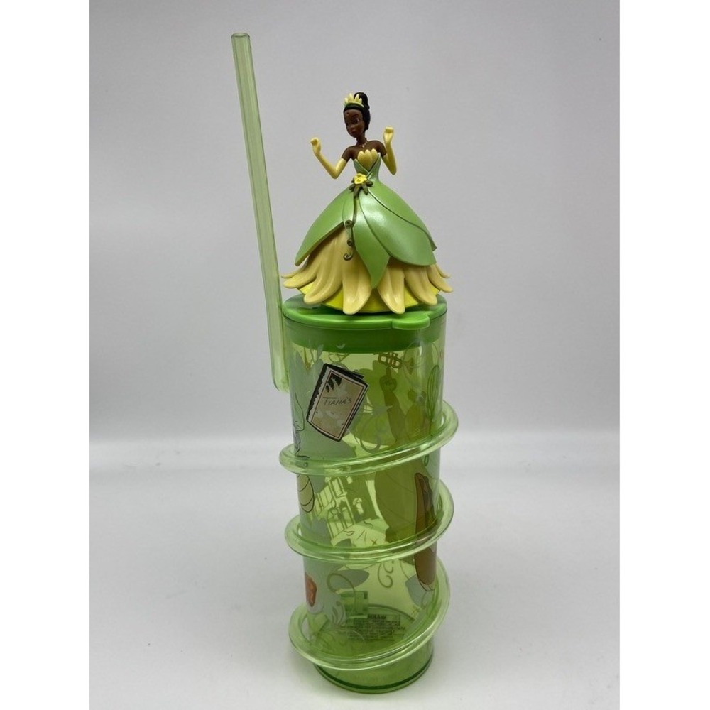 Disney The Princess‎ And The Frog 3D Tiana Sculpted Tumbler Cup w/ Louis & Straw